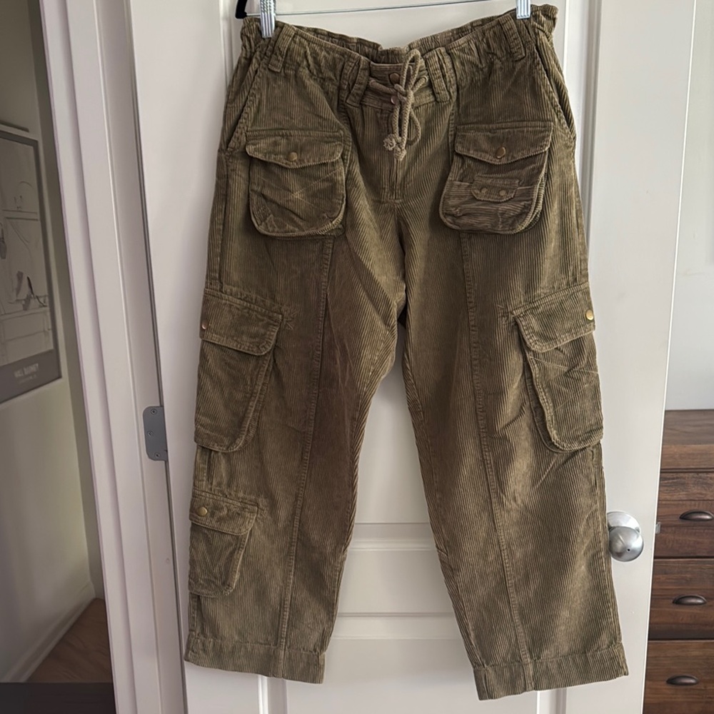 Free People corduroy Tahiti Cargo Pants